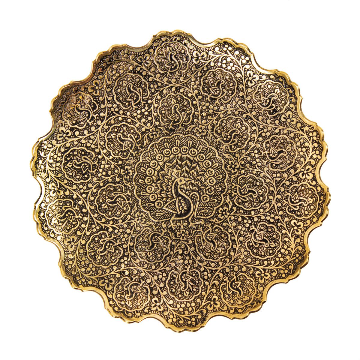 Price and Buy Brass Serving Stand with Intricate Floral Engraving for Stylish Hosting - Image 4