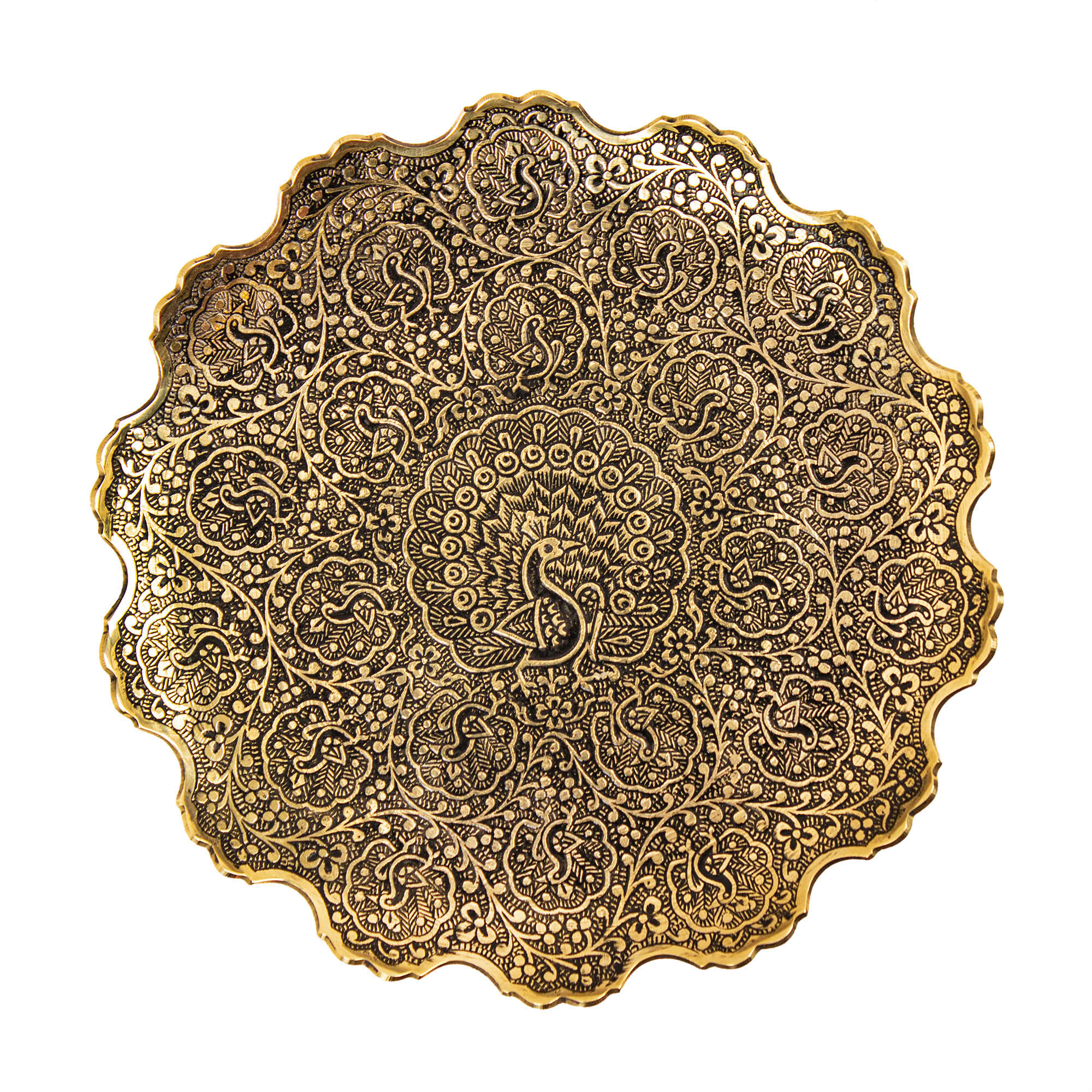 Price and Buy Brass Serving Stand with Intricate Floral Engraving for Stylish Hosting - Image 4