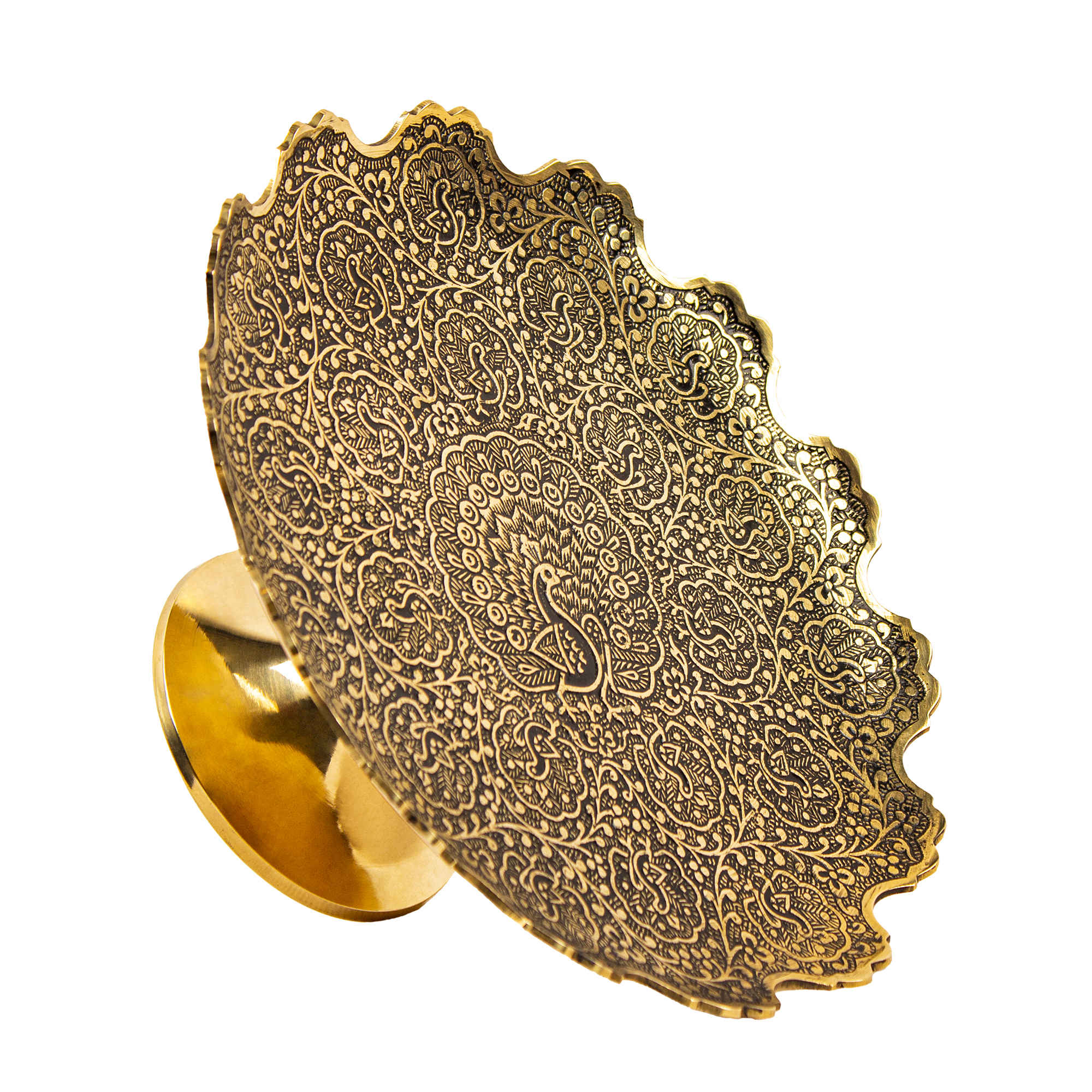 Price and Buy Brass Serving Stand with Intricate Floral Engraving for Stylish Hosting - Image 5