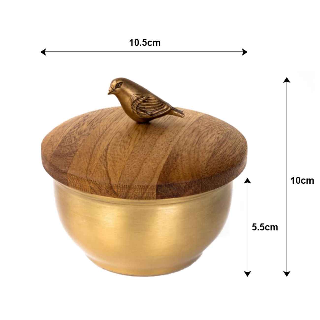 Price and Buy Brass Sugar Bowl with Lid Bird Design - Image 4