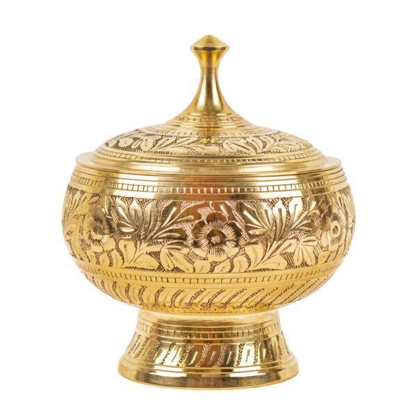 Price and Buy Brass Sugar Bowl with Lid Floral_68fed8ba6931b.jpeg Price and Buy Brass Sugar Bowl with Lid Floral