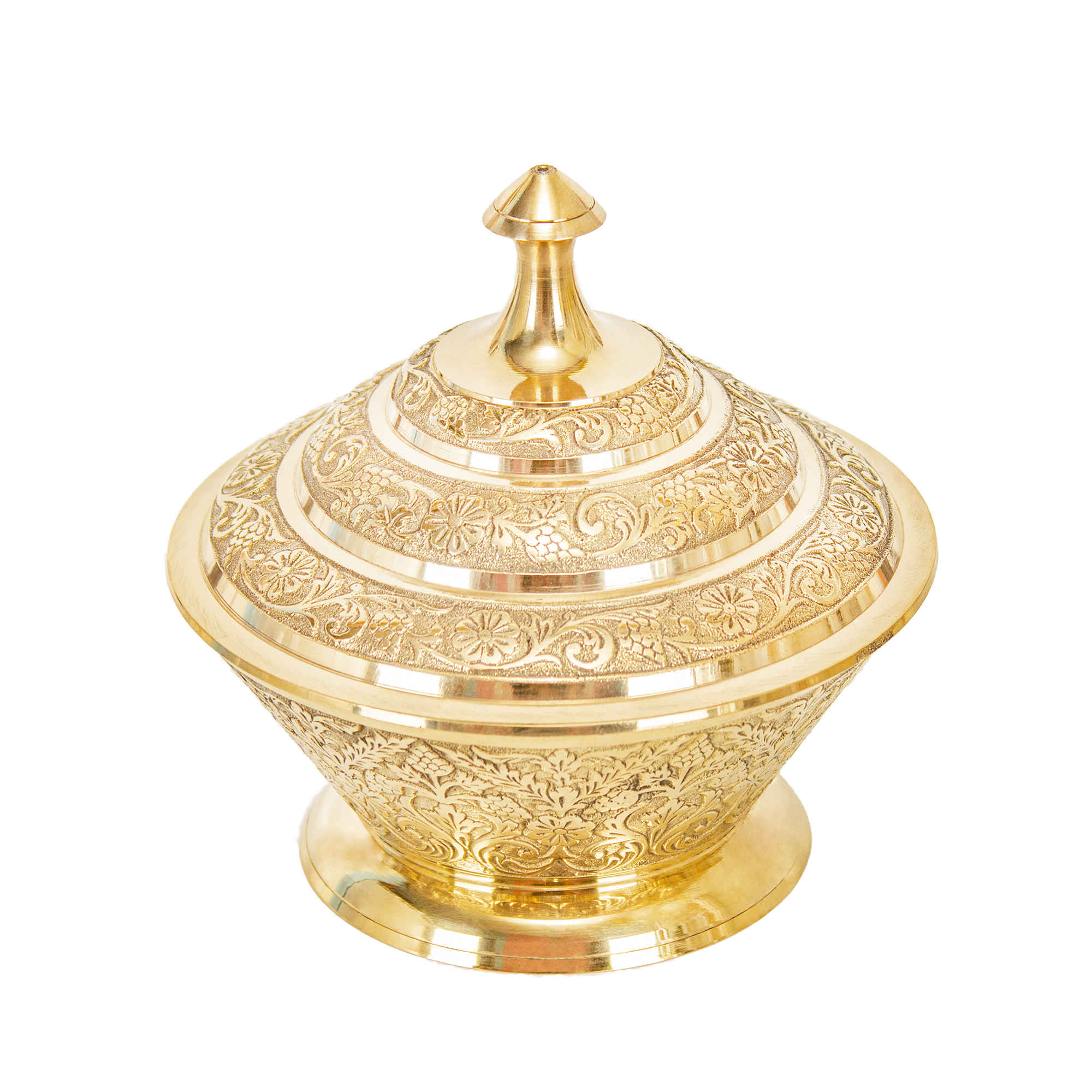 Price and Buy Brass Sugar Bowl with Lid Intricate