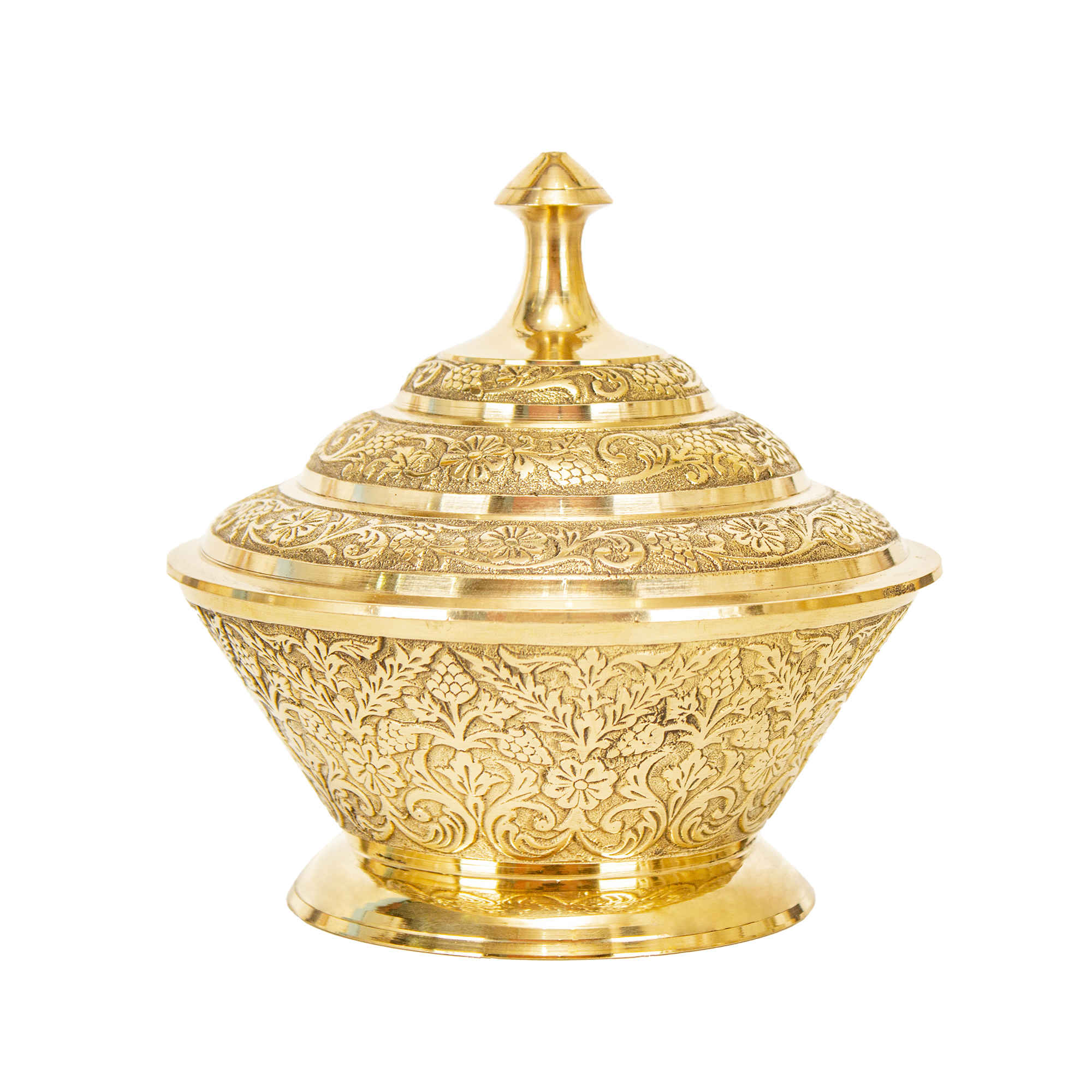 Price and Buy Brass Sugar Bowl with Lid Intricate - Image 5