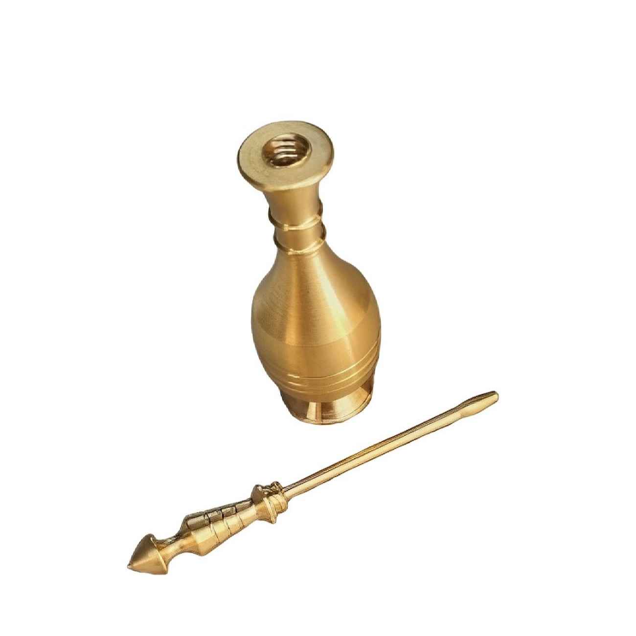 Price and Buy Brass Surma Dani Container for Keeping Kohl Malisa (x2) - Image 3