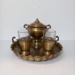 Price and Buy Brass Tea Serving Set for Two – Simple Design