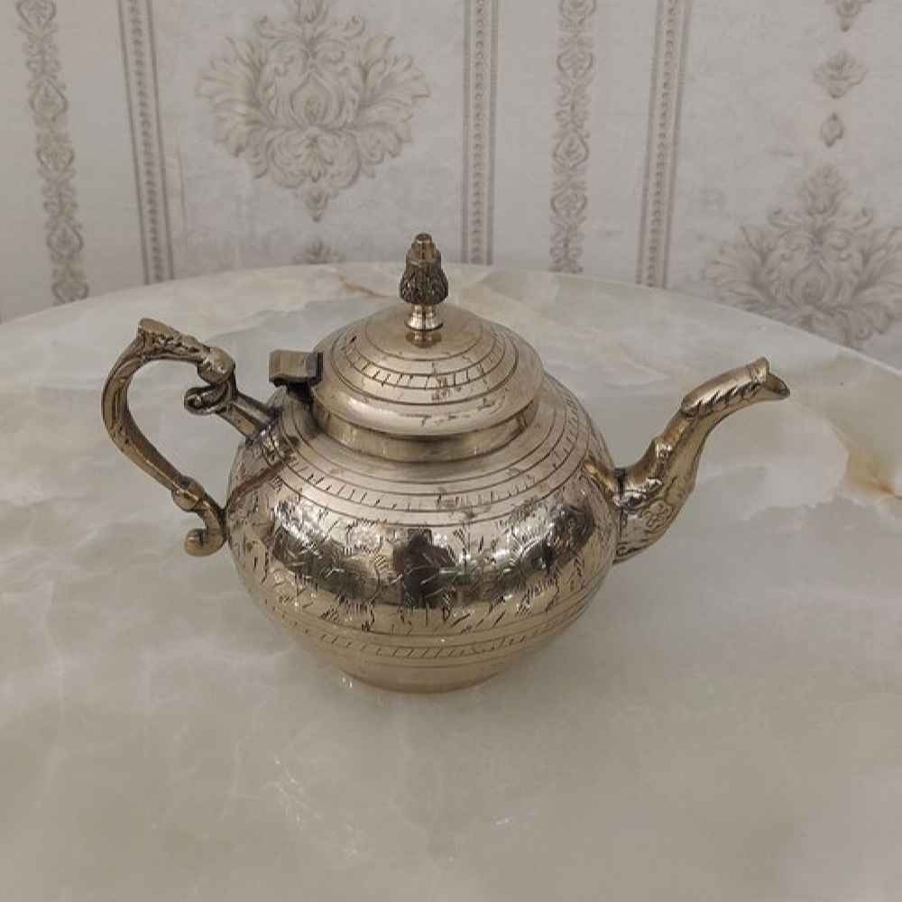 Price and Buy Brass Teapot Hand-Engraved with Elegant Etched Design Bahar - Image 4