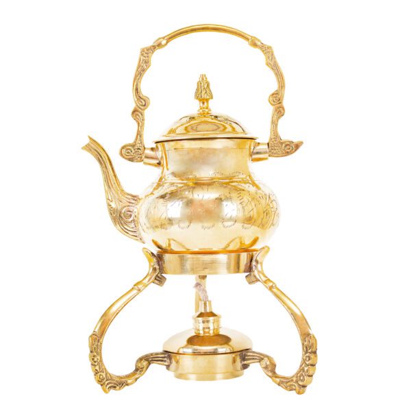 Price and Buy Brass Teapot with Warmer Base Hand Engraved Artisanal Design_68fed7d2aacb9.jpeg Price and Buy Brass Teapot with Warmer Base Hand Engraved Artisanal Design
