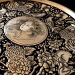 Price and Buy Brass Tray with a Floral Border and a Miniature Design in the Center - Image 3