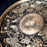 Price and Buy Brass Tray with a Floral Border and a Miniature Design in the Center - Image 4