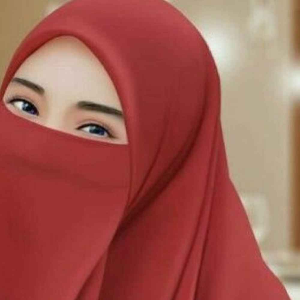 Price and Buy Brick Red Islamic Crepe Square Scarf & Niqab Set for Women