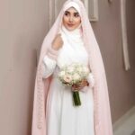 Price and Buy Bride’s Wedding Chador Pink jeweled bridal - Image 3