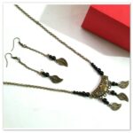 Price and Buy Bronze Jewelry Set – Bohemian Bronze Leaf and Bead Set