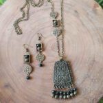 Price and Buy Bronze Jewelry Set Handmade Geometric Bronze Dangle Set