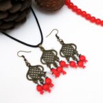 Price and Buy Bronze Jewelry Set Handmade Pomegranate & Bead Design