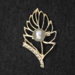 Price and Buy Brooch Pin Metal with Leaf Design