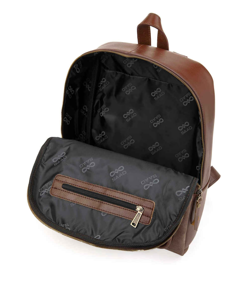 Price and Buy Brown Leather & Canvas Women’s Backpack – Model Nina - Image 3