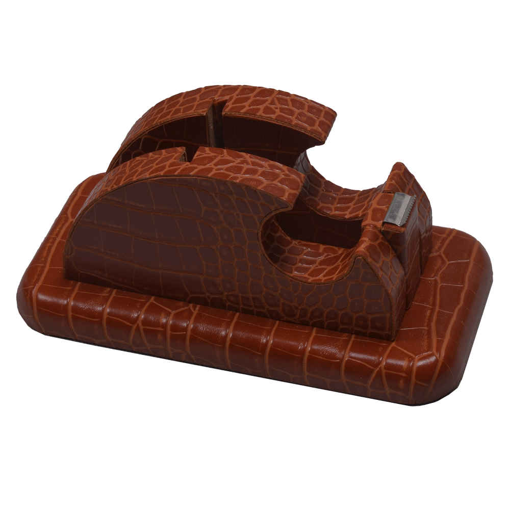 Price and Buy Brown Leather Office Desk Set – 10-Piece Collection - Image 4