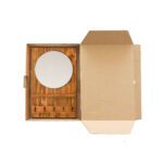 Price and Buy Brown Wooden Mirrored Key Holder – Stylish Wall Organizer for Entryway and Hallway - Image 4