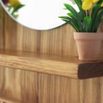 Price and Buy Brown Wooden Mirrored Key Holder – Stylish Wall Organizer for Entryway and Hallway - Image 5