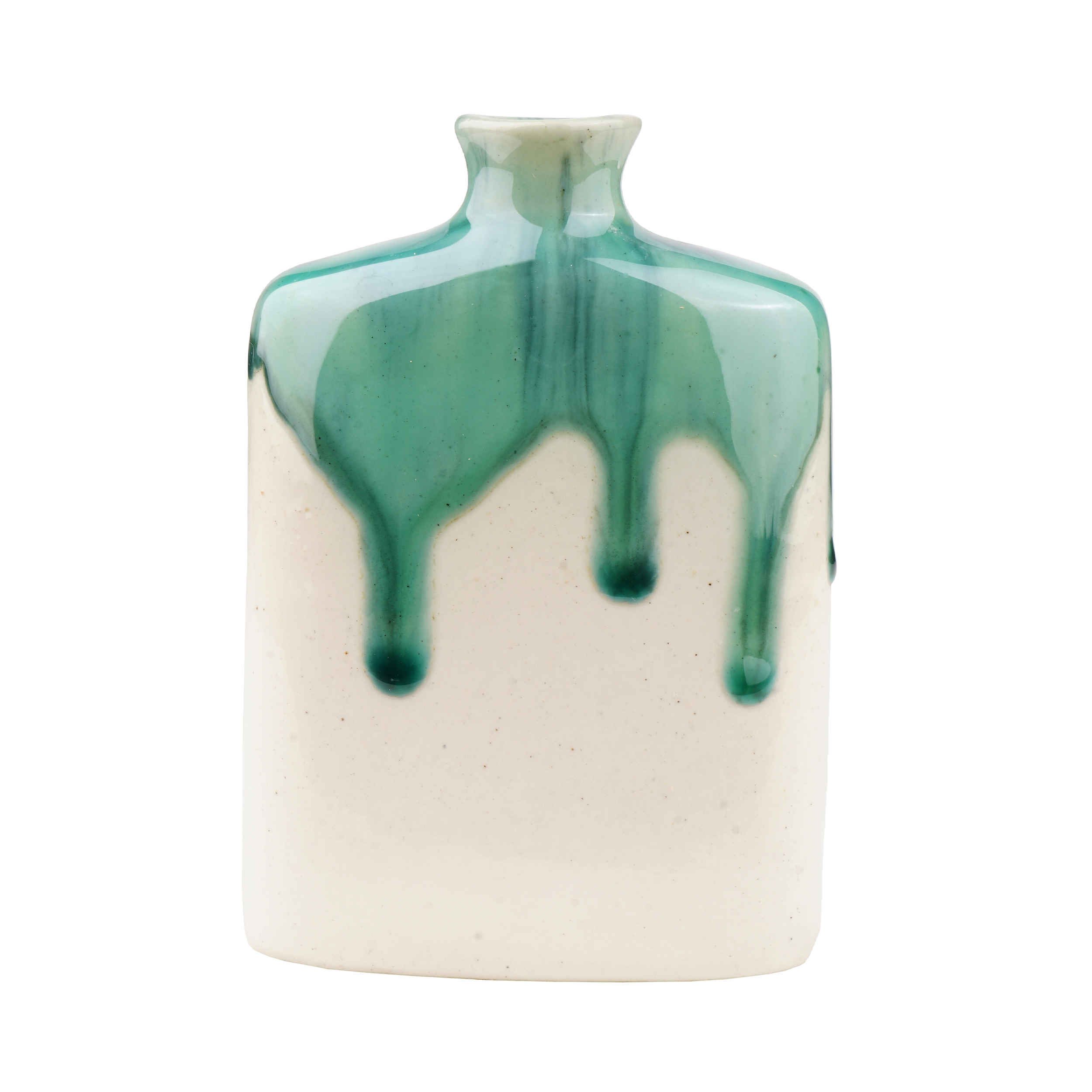 Price and Buy Bud Pottery Vase Handcrafted & Decorative with Drip Glaze Design Katrin Model