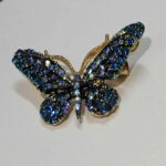Price and Buy Butterfly Brooch in Navy Blue – Perfect for Dresses, Shawls & Coats - Image 4
