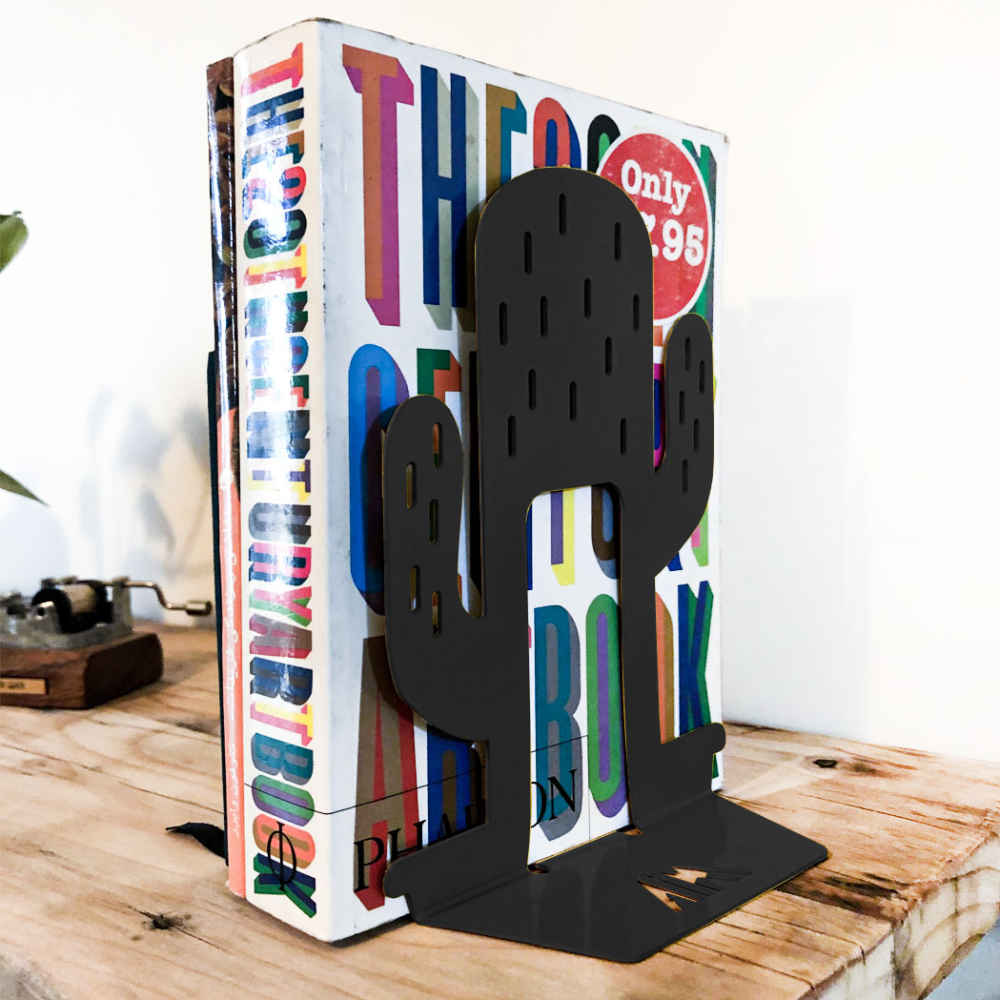 Price and Buy Cactus Design Metal Art Bookend – Great for Boho-Style Spaces - Image 3