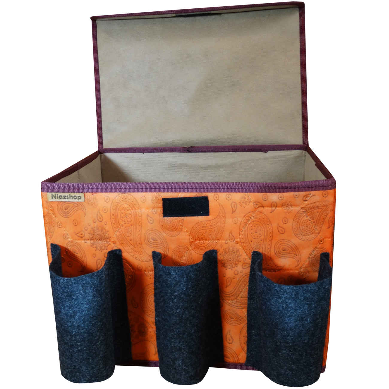 Price and Buy Car Trunk Organizer – Durable & Waterproof Base & Collapsible with Paisley Design - Image 3