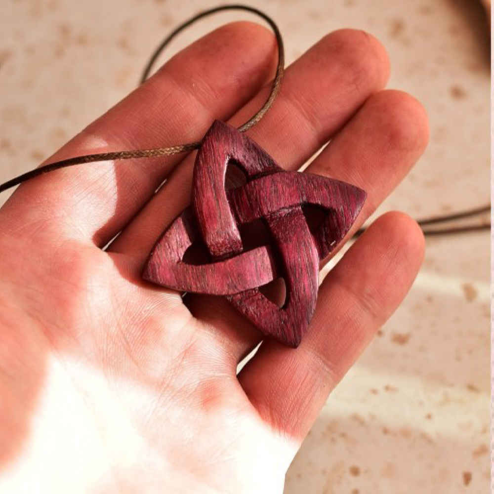 Price and Buy Carved Wood Pendant Handcrafted with Artistic Style Star - Image 3