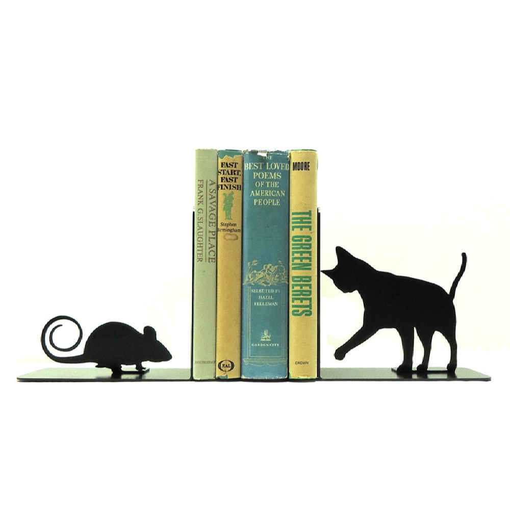 Price and Buy Cat-Themed Metal Art Bookend – Suitable for Libraries or Home Offices - Image 3