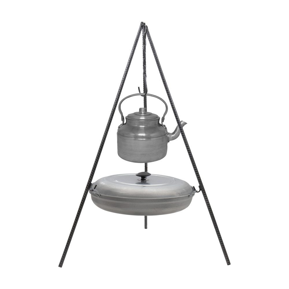 Price and Buy Cauldron Campfire Cooking Tripod with Pan & Kettle – Complete Set for Outdoor Meals