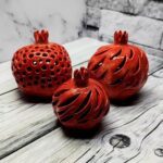 Price and Buy Ceramic Candle Holder Pomegranate Style 2 Pcs– A Decorative Touch for Your Home Ambiance