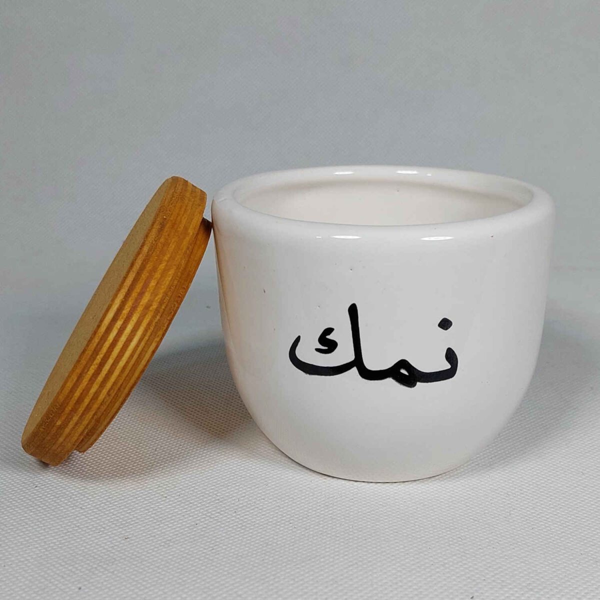 Price and Buy Ceramic Canister Jar for Kitchen Round with Persian Calligraphy Namak - Image 3