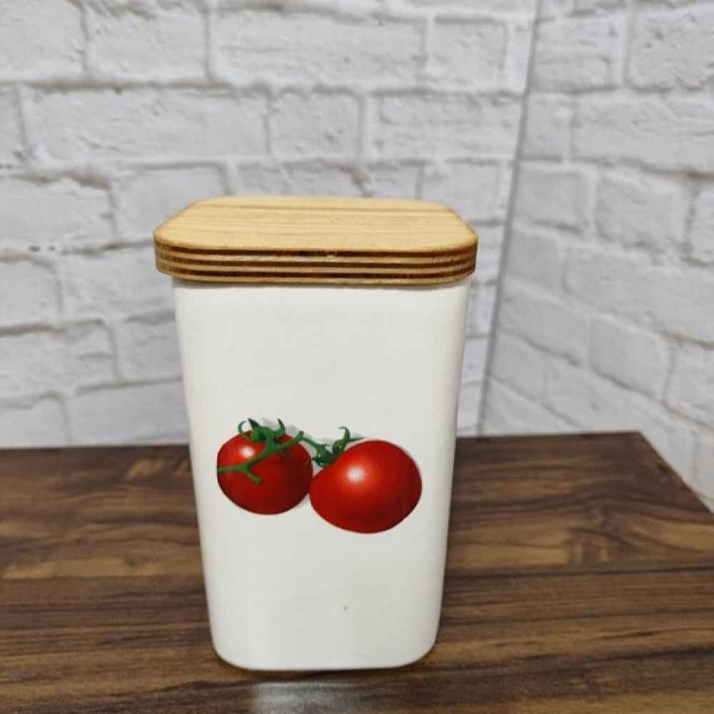 Price and Buy Ceramic Canister Jar for Storing Tomato Paste White Color - Image 3