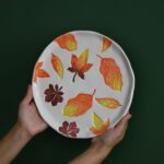 Price and Buy Ceramic Dinnerware Plate – Autumn Leave Pattern, Microwave & Dishwasher Safe - Image 4