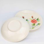 Price and Buy Ceramic Dinnerware Plate &  Bowl Set – Rose Pattern, Microwave & Dishwasher Safe - Image 3