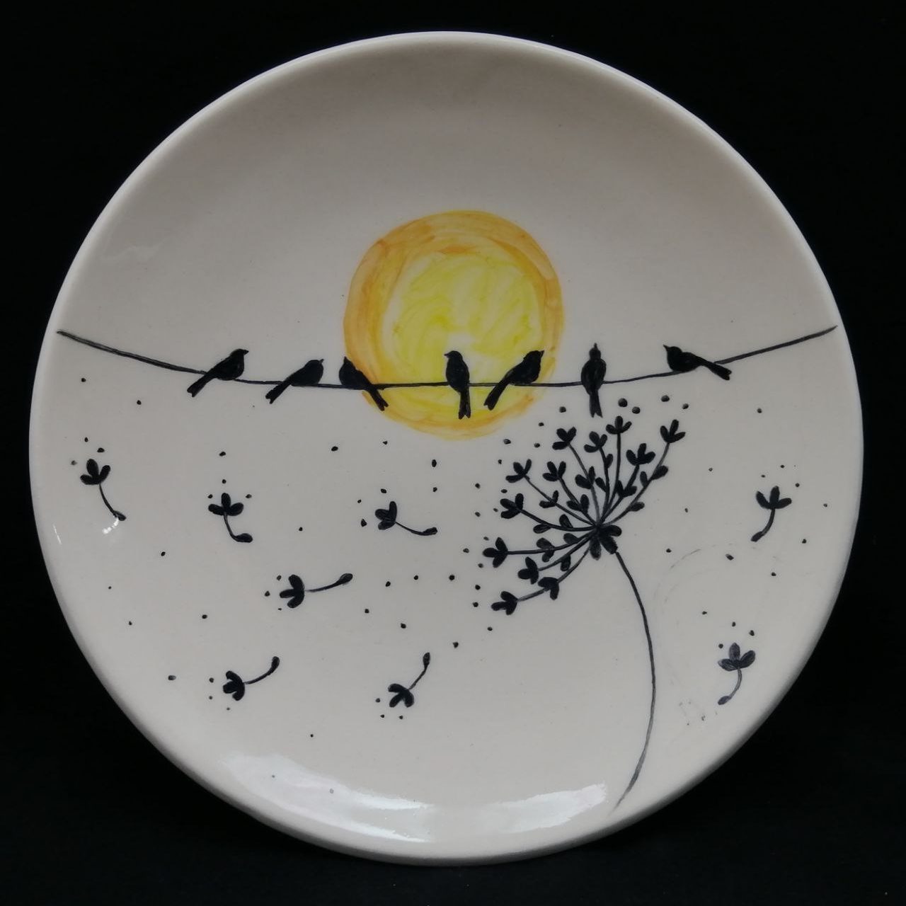 Price and Buy Ceramic Dinnerware Plate – Dandelion Pattern, Artistic and Versatile - Image 3
