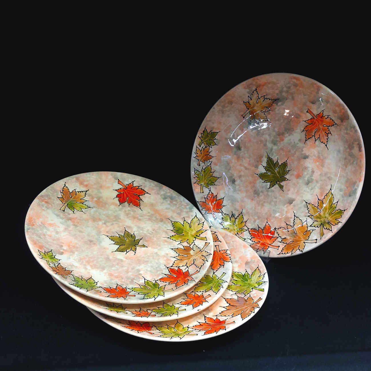 Price and Buy Ceramic Dinnerware Plate – Microwave and Dishwasher Safe – Autumn Model (Set of 6) - Image 4