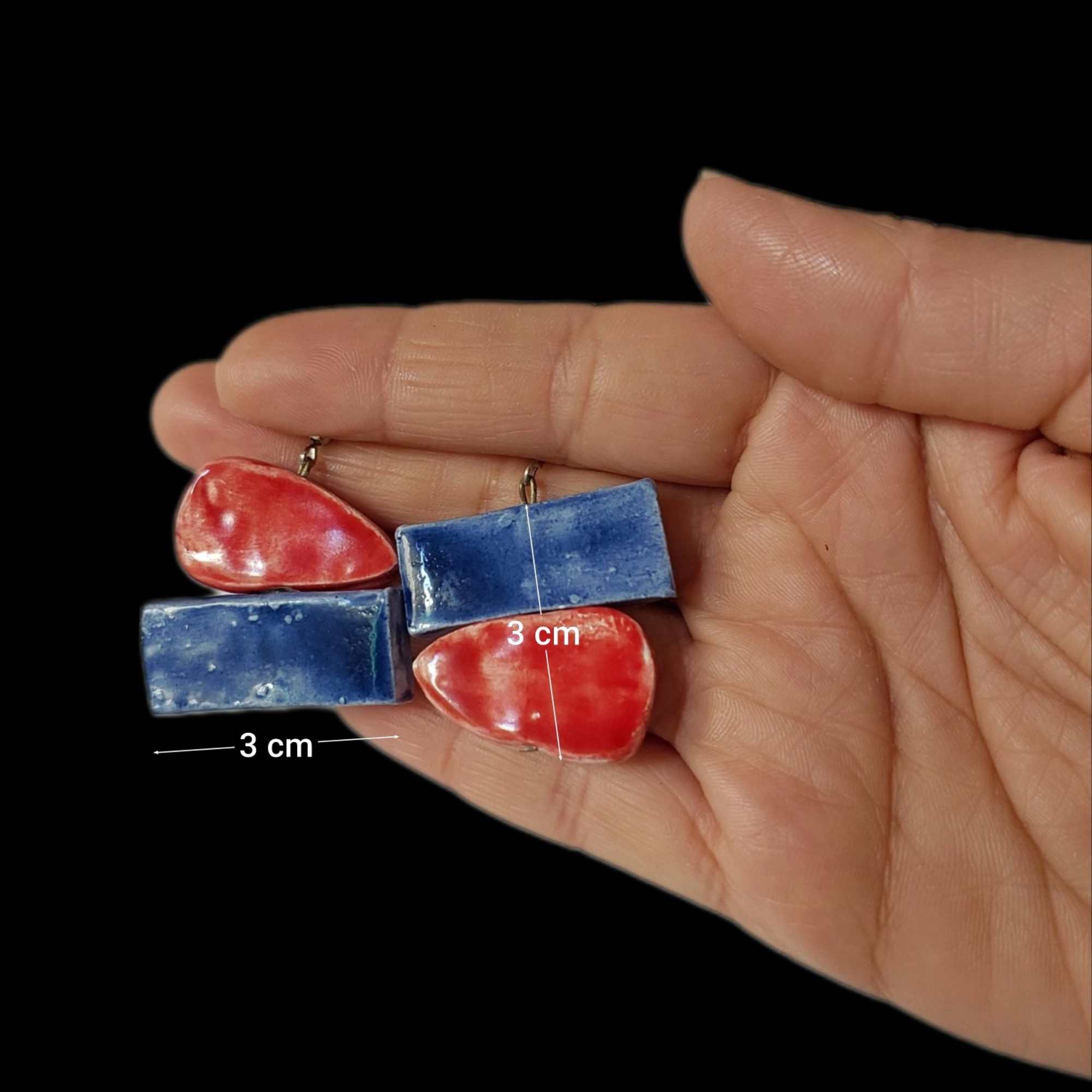 Price and Buy Ceramic Earrings for women Handcrafted Model Geometric - Image 3