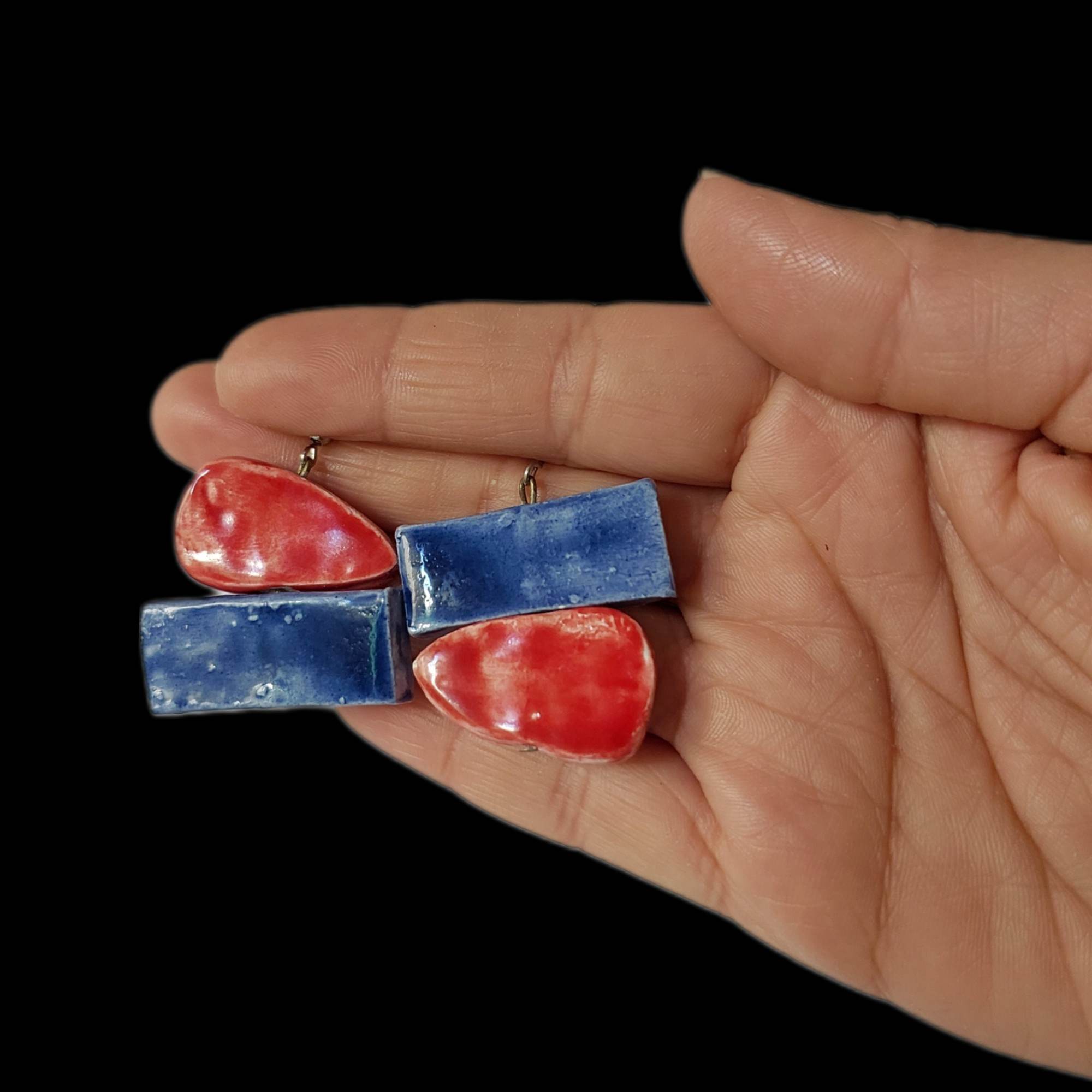 Price and Buy Ceramic Earrings for women Handcrafted Model Geometric - Image 5