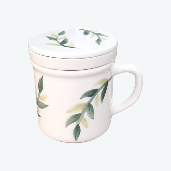 Price and Buy Ceramic Herbal Tea Infuser Mug with Lid, White_6902247d1d9d7.jpeg Price and Buy Ceramic Herbal Tea Infuser Mug with Lid, White