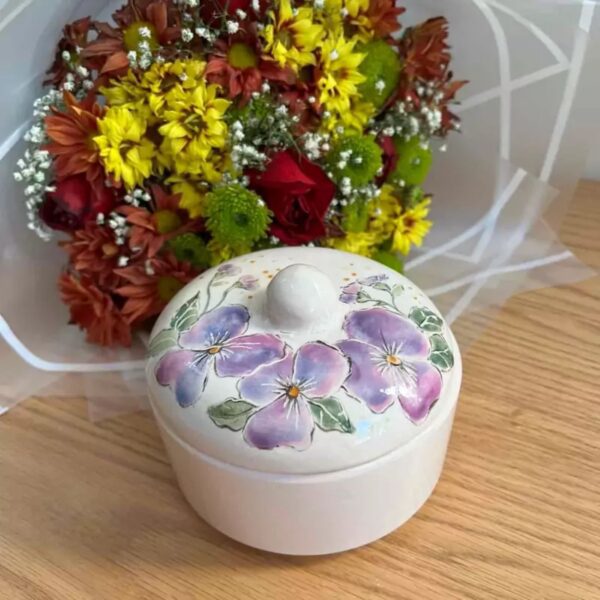 Price and Buy Ceramic Sugar Bowl with Beautiful Floral Pattern & Lid_69021162a3326.jpeg Price and Buy Ceramic Sugar Bowl with Beautiful Floral Pattern & Lid