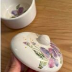 Price and Buy Ceramic Sugar Bowl with Beautiful Floral Pattern & Lid - Image 4