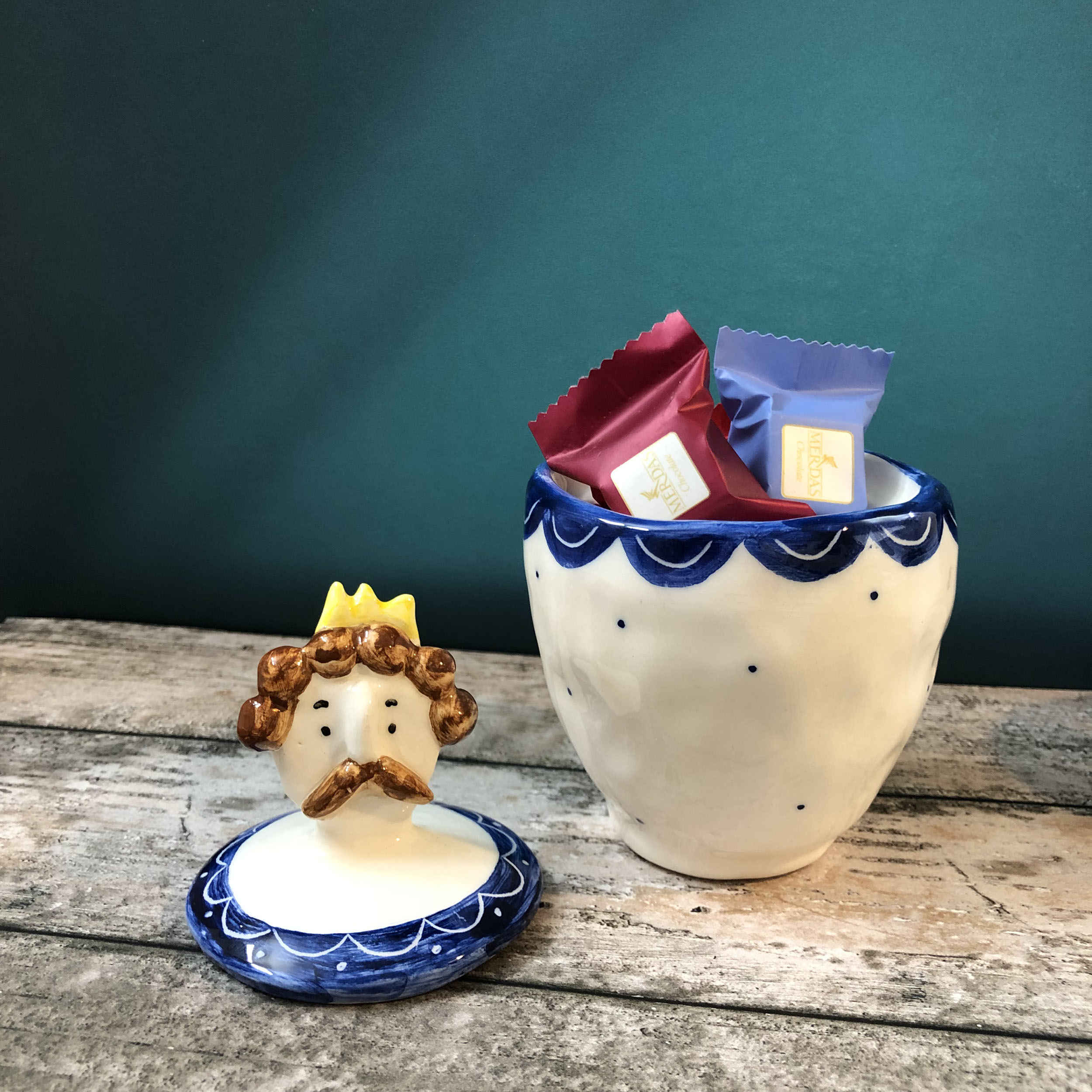 Price and Buy Ceramic Sugar Bowl with Lid Artistic Style Doll King - Image 3