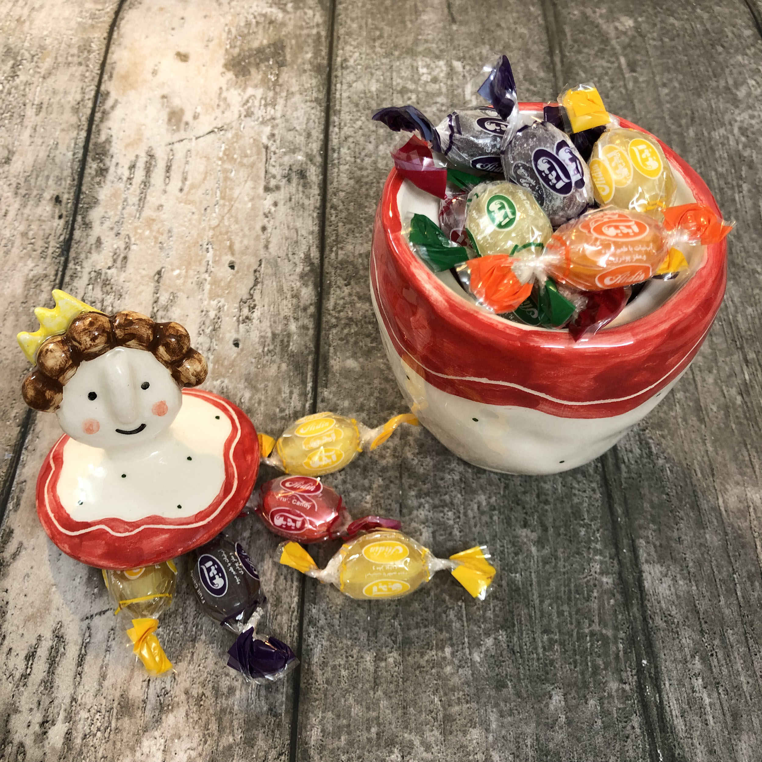 Price and Buy Ceramic Sugar Bowl with Lid Artistic Style Doll Queen - Image 3