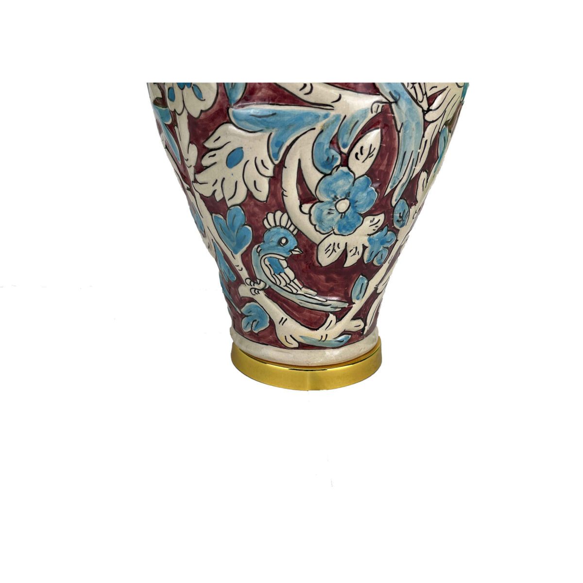 Price and Buy Ceramic Vase Table Lamp Handcrafted with Fabric Shade Artistic Elegance - Image 3