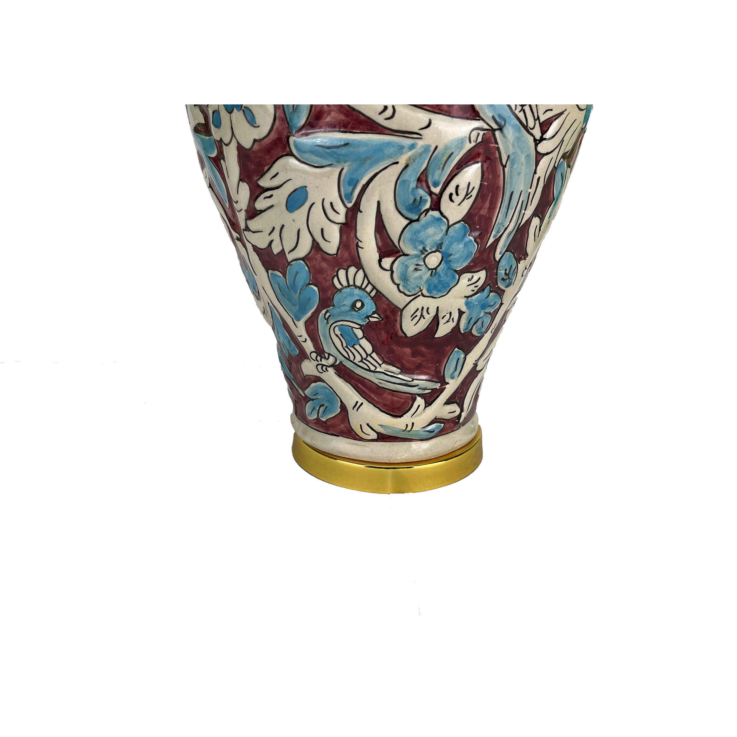 Price and Buy Ceramic Vase Table Lamp Handcrafted with Fabric Shade Artistic Elegance - Image 3