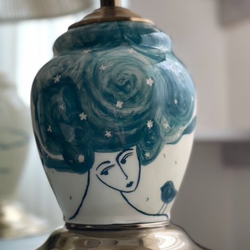 Price and Buy Ceramic Vase Table Lamp Handcrafted with Fabric Shade Fahim - Image 3
