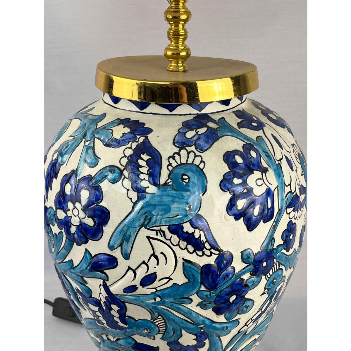Price and Buy Ceramic Vase Table Lamp Handcrafted with Fabric Shade Oriental Theme - Image 5