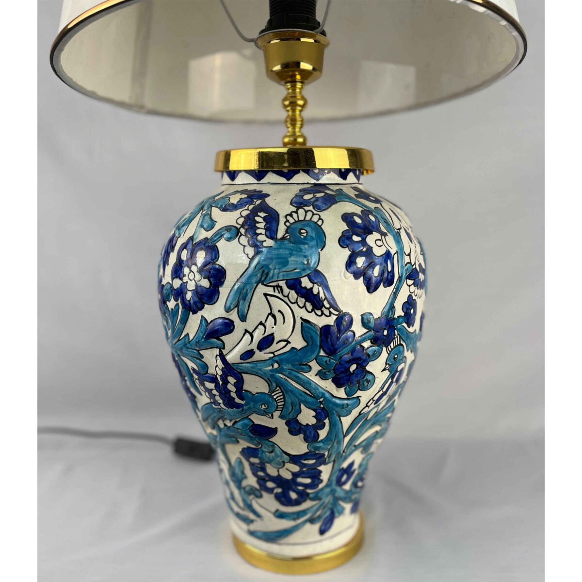 Price and Buy Ceramic Vase Table Lamp Handcrafted with Fabric Shade Oriental Theme - Image 6