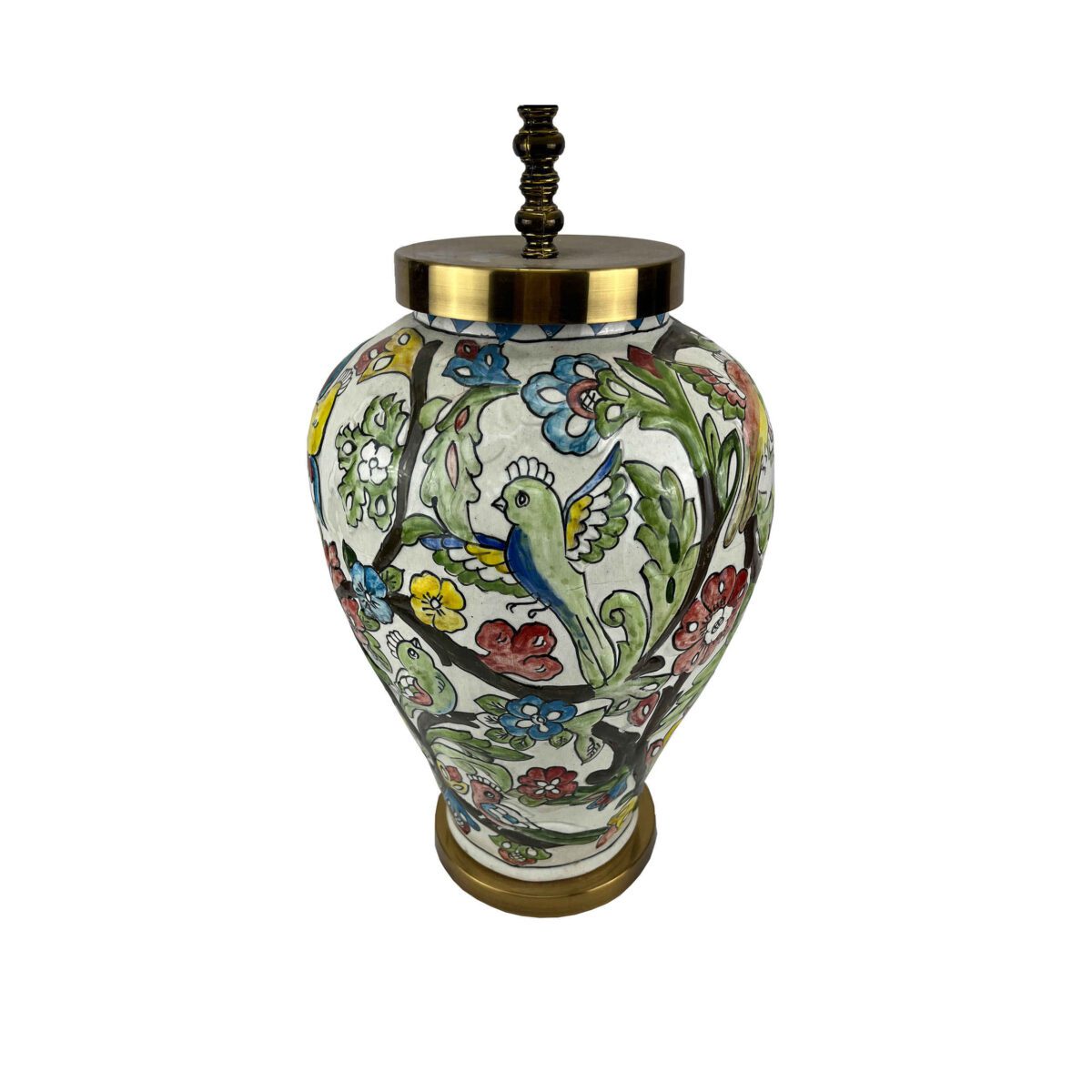 Price and Buy Ceramic Vase Table Lamp Handcrafted with Traditional Flowers Design - Image 3